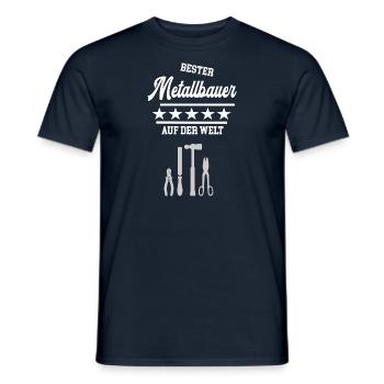 Bester Metallbauer Danke Schlosser Metallbau - Männer T-Shirt - Navy - Vorne - AI Model Male 178 light (178cm)