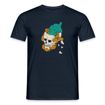 Heart skull - Men's T-Shirt - navy - Front - AI Model Male 178 light (178cm)