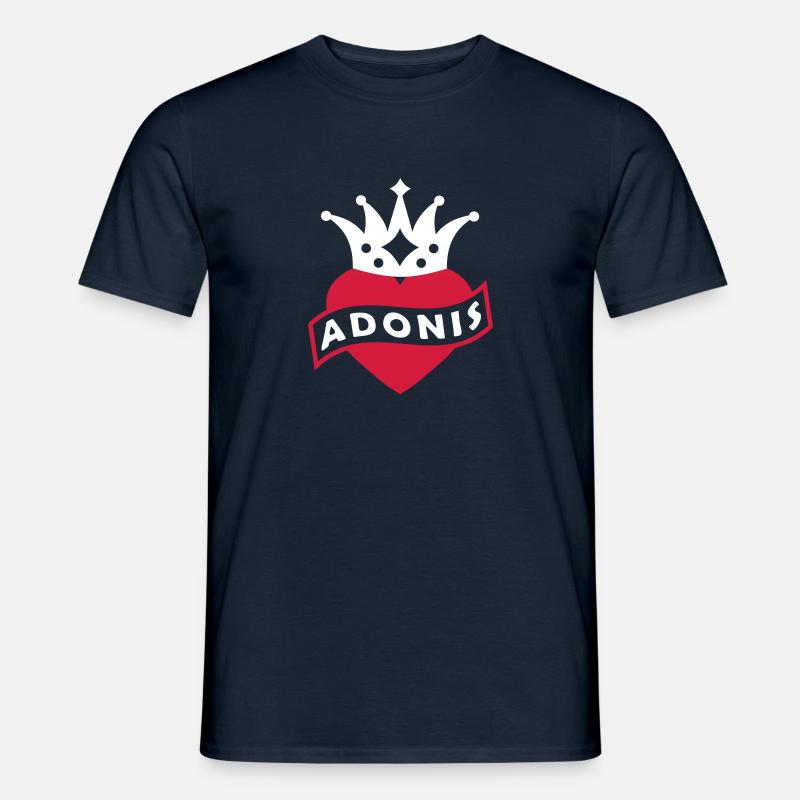 Mit Herz & Krone - ADONIS - Männer T-Shirt - Navy