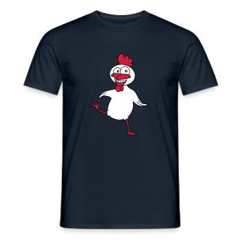Funny Chicken - T-shirt homme - marine - Devant - AI Model Male 178 light (178cm)