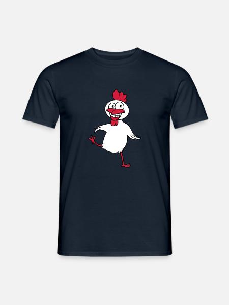 Funny Chicken - Men's T-Shirt - navy