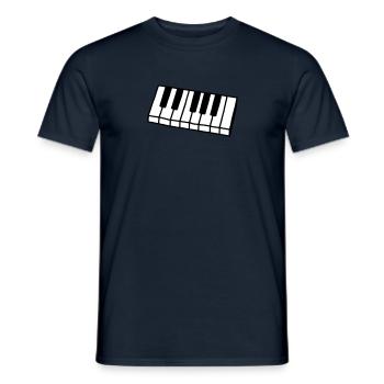 Piano - Clavier - V2 - T-shirt homme - marine - Devant - AI Model Male 178 light (178cm)