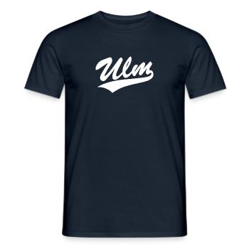 Ulm Baseball Style - Männer T-Shirt - Navy - Vorne - AI Model Male 178 light (178cm)