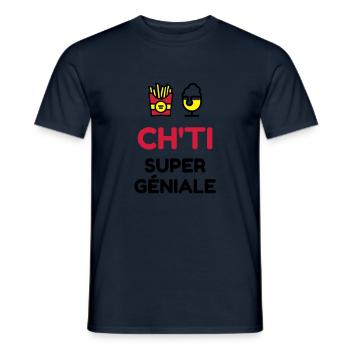 Ch'ti / Nord / Chti / Ch'ti mi / Nordiste - Männer T-Shirt - Navy - Vorne - AI Model Male 178 light (178cm)