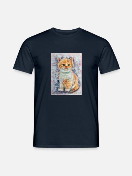 Little kitty. Putty. - Men's T-Shirt - navy