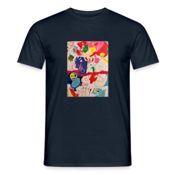 KidsArt - Villa Kunterbunt - Männer T-Shirt - Navy - Vorne - AI Model Male 178 light (178cm)