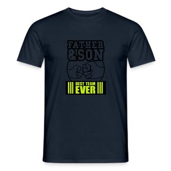Father & Son Best Team Ever! - Men's T-Shirt - navy - Front - AI Model Male 178 light (178cm)