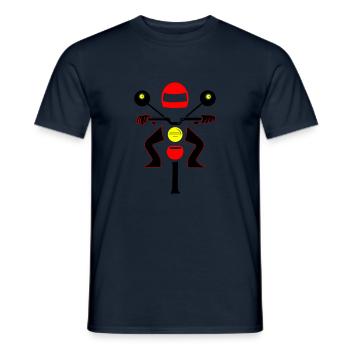 Motard libre - T-shirt homme - marine - Devant - AI Model Male 178 light (178cm)