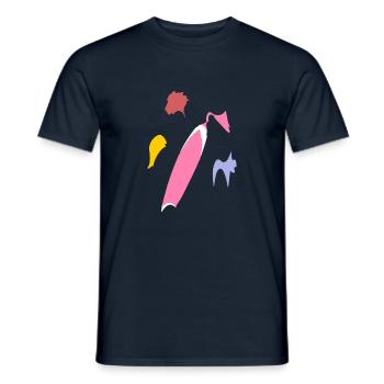 Kreativität - Männer T-Shirt - Navy - Vorne - AI Model Male 178 light (178cm)
