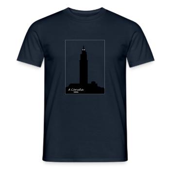Tower of Hercules in A Coruna, Galicia, Spain - Männer T-Shirt - Navy - Vorne - AI Model Male 178 light (178cm)