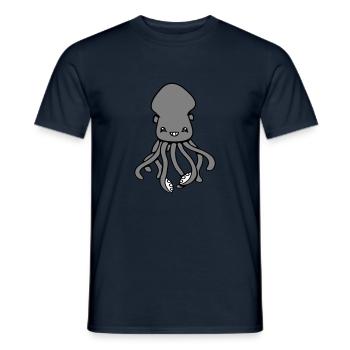 Pieuvre Pieuvre Pieuvre Calmar Mignon Calmar géant Drôle - T-shirt homme - marine - Devant - AI Model Male 178 light (178cm)