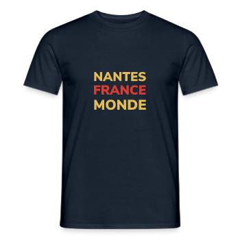 Nantes T-Shirt - Männer T-Shirt - Navy - Vorne - AI Model Male 178 light (178cm)
