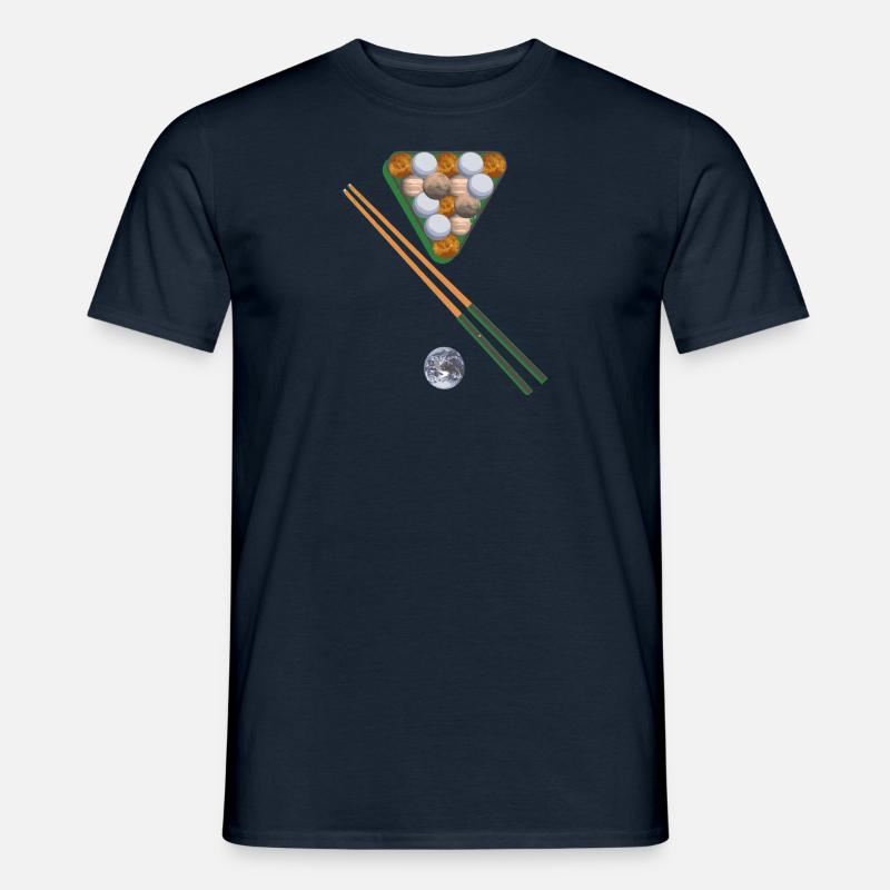 billard,planeten,planet,erde,spiel - Männer T-Shirt - Navy