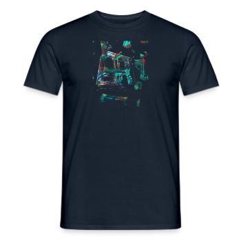 muster ,graffiti,bunt,malerei,kunst,türkis - Männer T-Shirt - Navy - Vorne - AI Model Male 178 light (178cm)