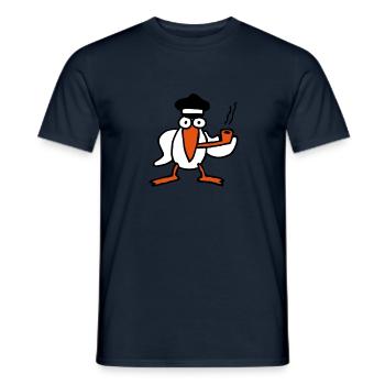 kapitan_mowe - T-shirt homme - marine - Devant - AI Model Male 178 light (178cm)