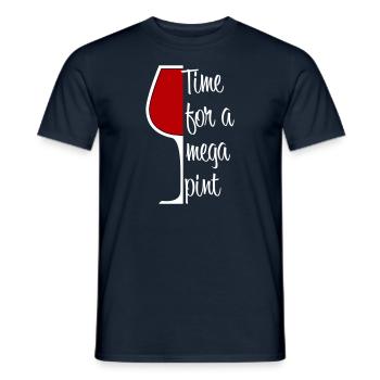 Zeit für ein Mega Pint - Männer T-Shirt - Navy - Vorne - AI Model Male 178 light (178cm)