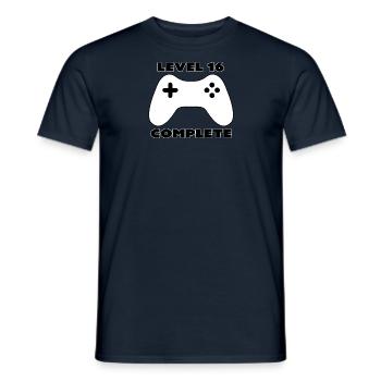 Level 16 Komplett - Spielergeschenk - Gamepad - Männer T-Shirt - Navy - Vorne - AI Model Male 178 light (178cm)