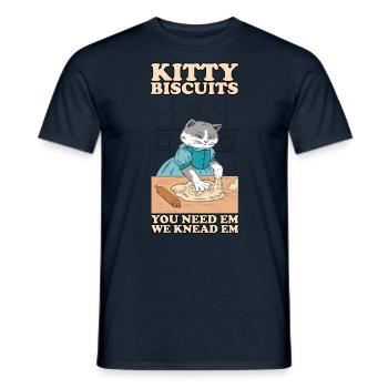 Kitty Biscuits Cat Cat Biscuits Baker Baker - Men's T-Shirt - navy - Front - AI Model Male 178 light (178cm)