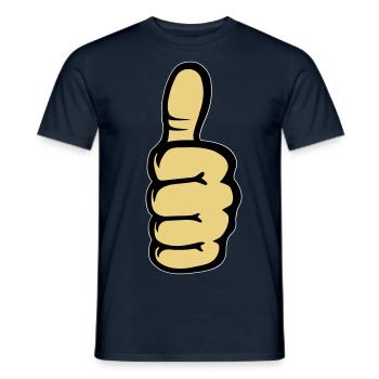 Alles klar OK Hand Symbol - Männer T-Shirt - Navy - Vorne - AI Model Male 178 light (178cm)