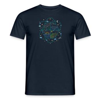Landscapes (Atom) - Men's T-Shirt - navy - Front - AI Model Male 178 light (178cm)