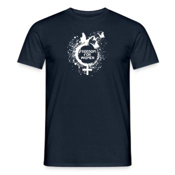 Liberté pour les femmesLiberté pour les femmes - T-shirt homme - marine - Devant - AI Model Male 178 light (178cm)