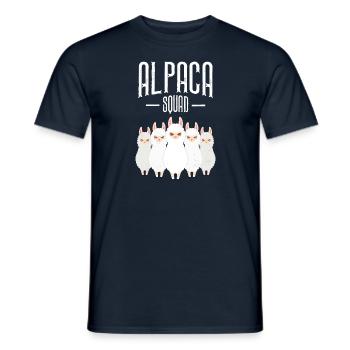 Alpaca Squad - Männer T-Shirt - Navy - Vorne - AI Model Male 178 light (178cm)
