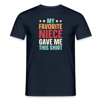 Meine Lieblingsnichte Hat Mir Das Geschenkt - Männer T-Shirt - Navy - Vorne - AI Model Male 178 light (178cm)