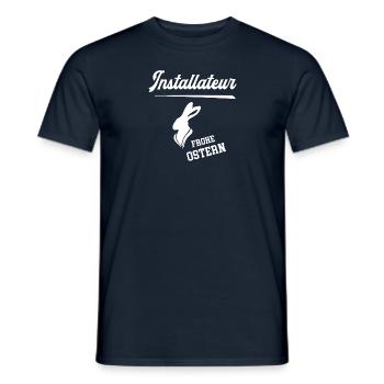 Installateur Frohe Ostern Ostergeschenk Klempner - Männer T-Shirt - Navy - Vorne - AI Model Male 178 light (178cm)