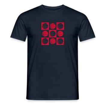 Basketball Checkerd Board Baller Gifts - Men's T-Shirt - navy - Front - AI Model Male 178 light (178cm)