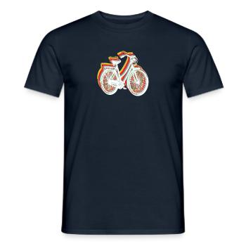 Colorful City Bike Cheerful Urban Biker - Men's T-Shirt - navy - Front - AI Model Male 178 light (178cm)