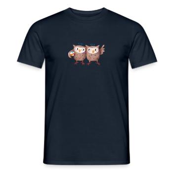 Zwillingseulchen für Zwillinge - Männer T-Shirt - Navy - Vorne - AI Model Male 178 light (178cm)