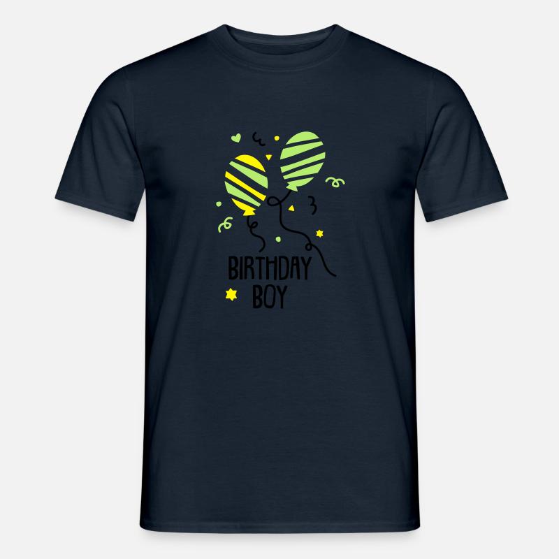 Geburtstagsshirt JUNGS - Männer T-Shirt - Navy