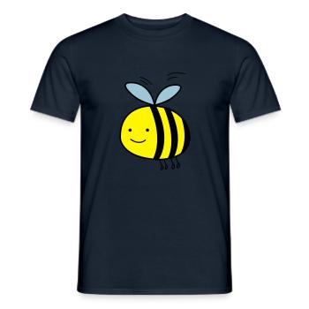 comic_biene_002 - Men's T-Shirt - navy - Front - AI Model Male 178 light (178cm)