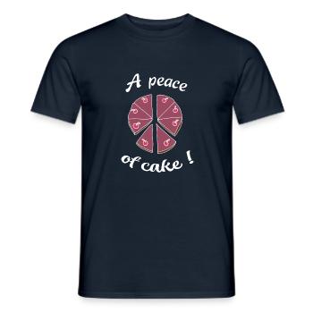 A peace of cake - Men's T-Shirt - navy - Front - AI Model Male 178 light (178cm)