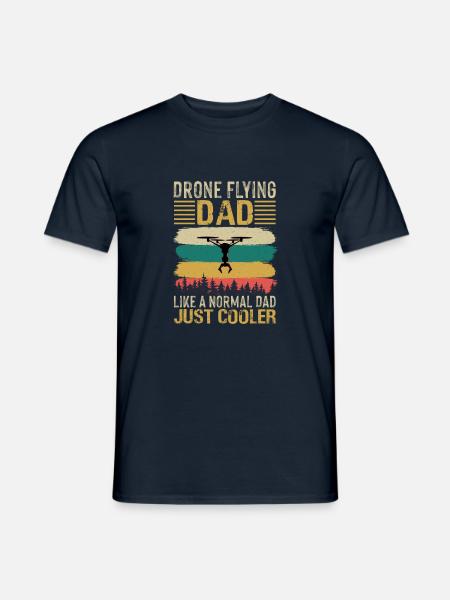 Drone Cinematic FPV fliegen Natur Retro Geschenk - Männer T-Shirt - Navy