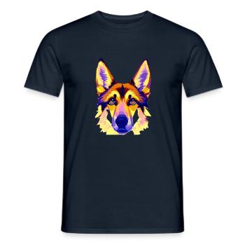 Dogs German Shepherd Dog Dog Owners Dog Owners - Men's T-Shirt - navy - Front - AI Model Male 178 light (178cm)
