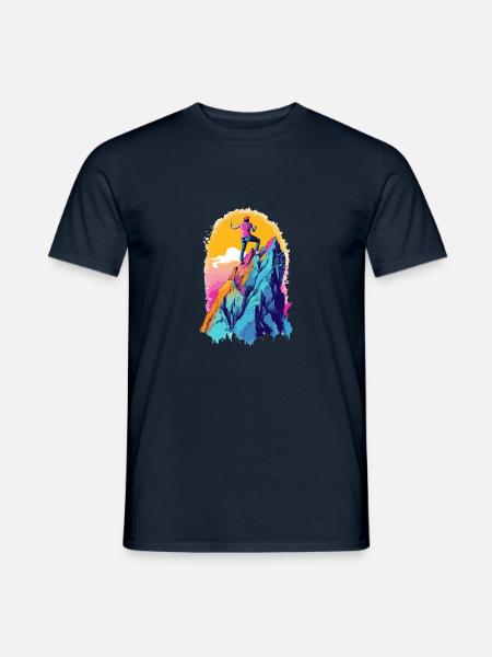 Eric beim Wandern - Männer T-Shirt - Navy