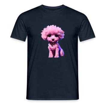 Dog Love Poodle Puppy Dog Puppy Poodle Dog Owner - Men's T-Shirt - navy - Front - AI Model Male 178 light (178cm)