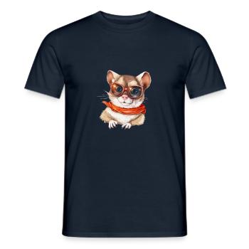 Lilo l'écureuil à lunettes - T-shirt homme - marine - Devant - AI Model Male 178 light (178cm)