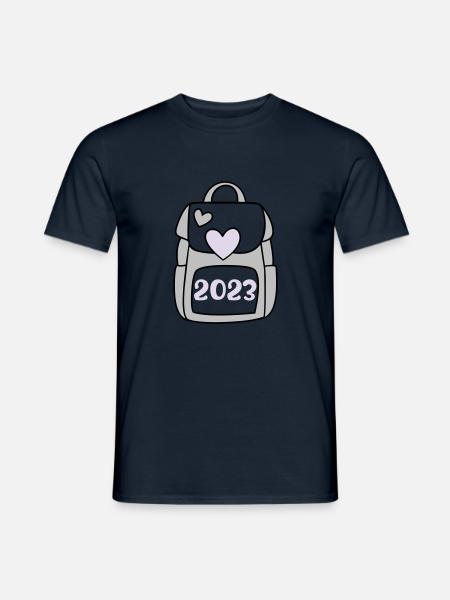 Écolier 2023 violet - T-shirt homme - marine