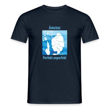 Sternzeichen Jungfrau: Perfekt Unperfekt - Männer T-Shirt - Navy - Vorne - AI Model Male 178 light (178cm)