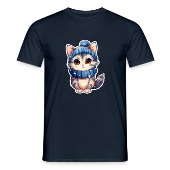 Chatons des neiges - T-shirt homme - marine - Devant - AI Model Male 178 light (178cm)