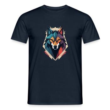 Wolf - Men's T-Shirt - navy - Front - AI Model Male 178 light (178cm)
