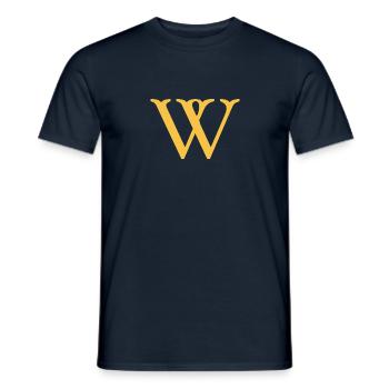 W - Men's T-Shirt - navy - Front - AI Model Male 178 light (178cm)