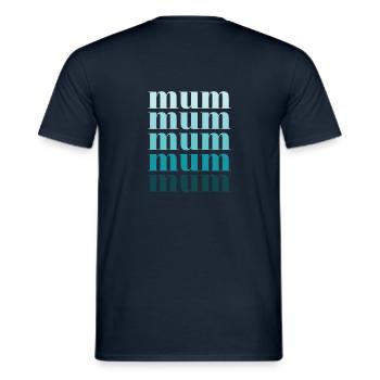Mum turquoise - Men's T-Shirt - navy - Back - AI Model Male 178 light (178cm)