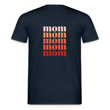 mom rot - Männer T-Shirt - Navy - Hinten - AI Model Male 178 light (178cm)