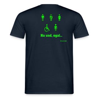 Alle sind gleich - Männer T-Shirt - Navy - Hinten - AI Model Male 178 light (178cm)