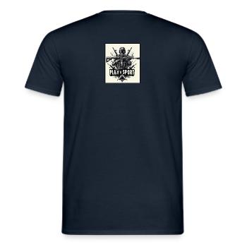 Play shooter - Männer T-Shirt - Navy - Hinten - AI Model Male 178 light (178cm)