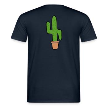 Cactus - Men's T-Shirt - navy - Back - AI Model Male 178 light (178cm)