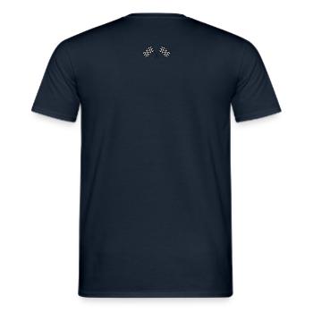 checkered flag - Men's T-Shirt - navy - Back - AI Model Male 178 light (178cm)